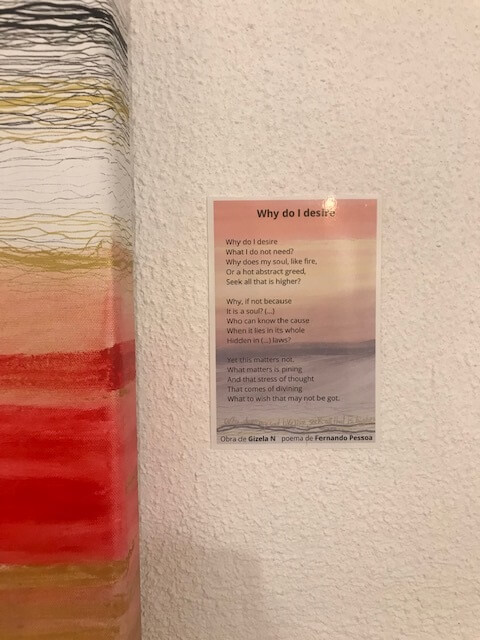 Obra de Gizela N. poema de Fernando Pessoa