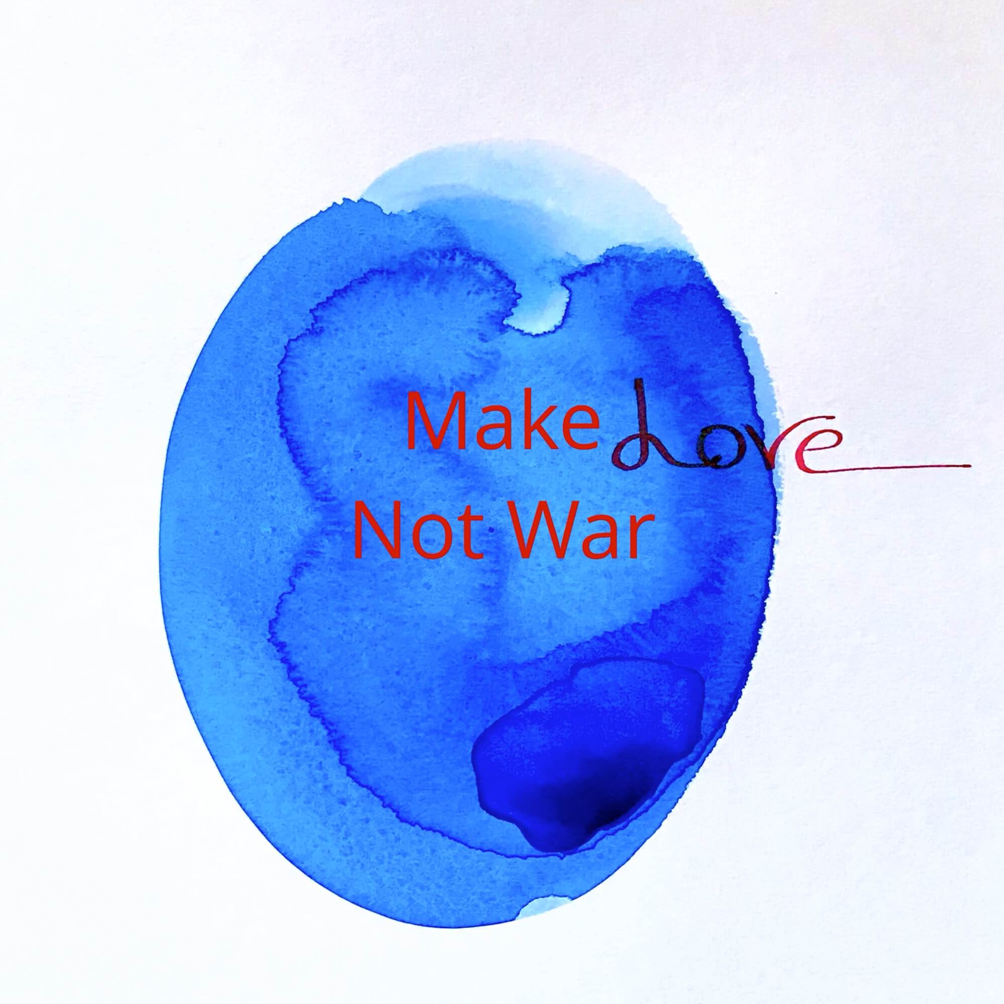 Solidariedade e apelo à Paz pela artista plástica Gizela Nogueira Make Love, not War